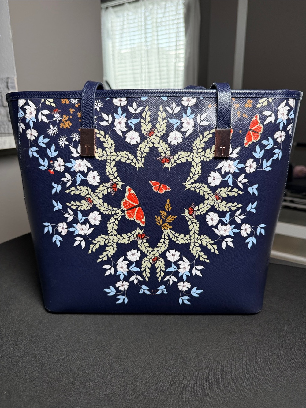 Ted Baker London Navy Floral & Butterfly Tote